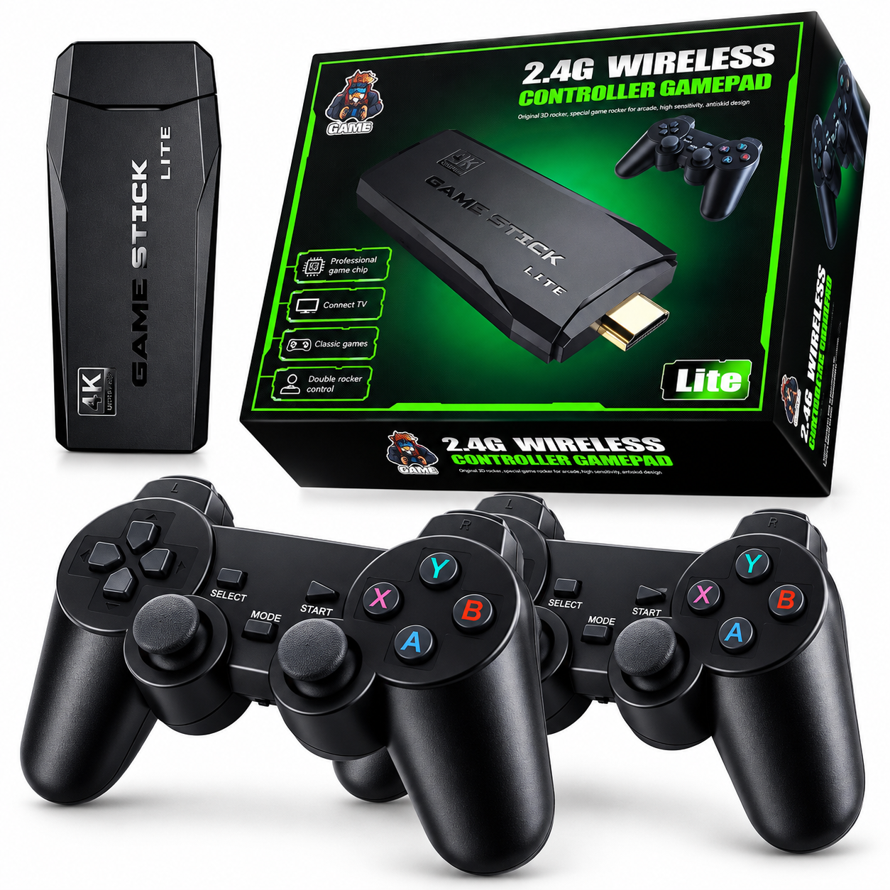 Video Game Stick Retro com 10000 Jogos e 2 Controles